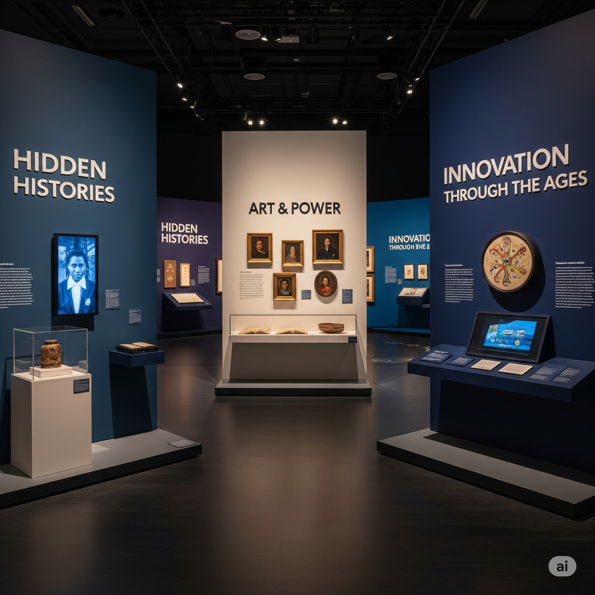 App showing an interactive exhibit